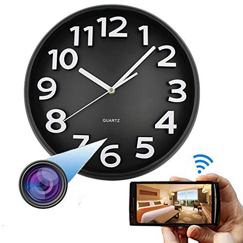 Quartz Wall Clock WiFi Hidden Spy Camera