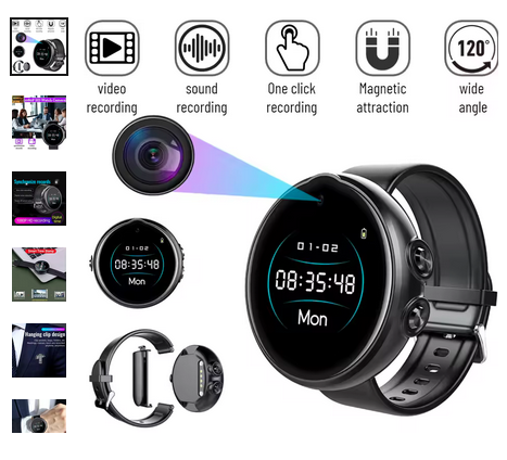SM003 FHD 3in1 Smart Watch Spy Camera